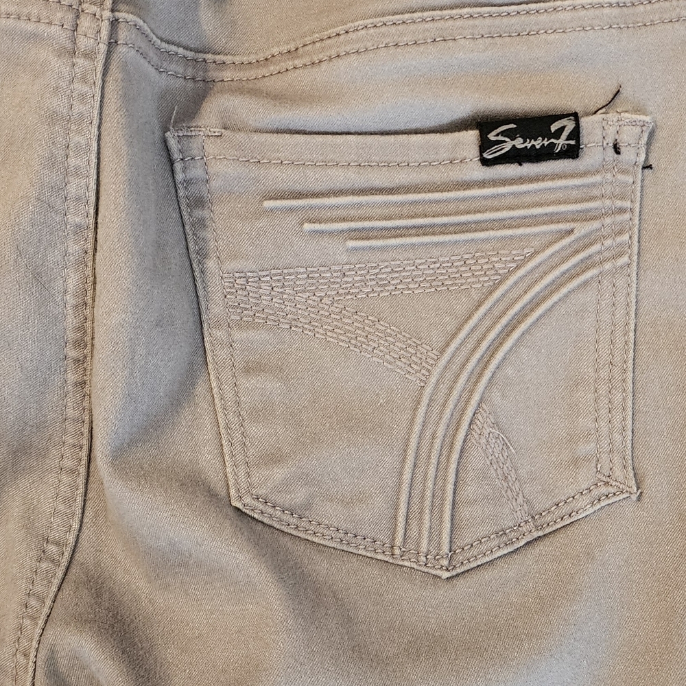 Seven 7 High Rise Skinny Light Gray Jeans Size 4 - Picture 6 of 10